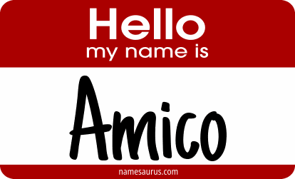 Hello my name is Amico png download