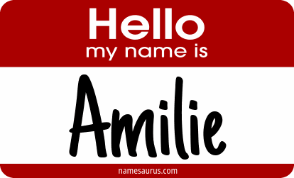 Hello my name is Amilie png download