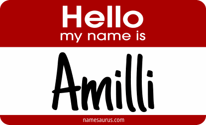 Hello my name is Amilli png download