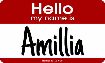 Hello my name is Amillia png download