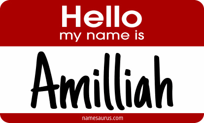 Hello my name is Amilliah png download