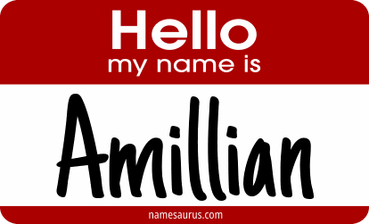 Hello my name is Amillian png download