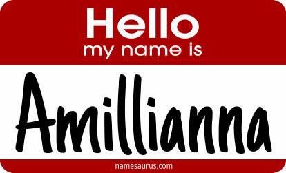 Hello my name is Amillianna png download
