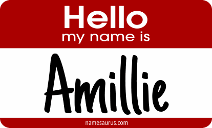Hello my name is Amillie png download