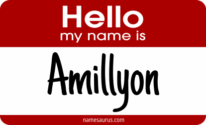 Hello my name is Amillyon png download