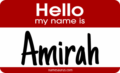 Hello my name is Amirah png download