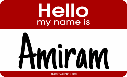 Hello my name is Amiram png download