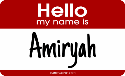 Hello my name is Amiryah png download