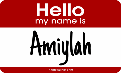 Hello my name is Amiylah png download