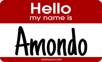 Hello my name is Amondo png download