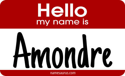 Hello my name is Amondre png download