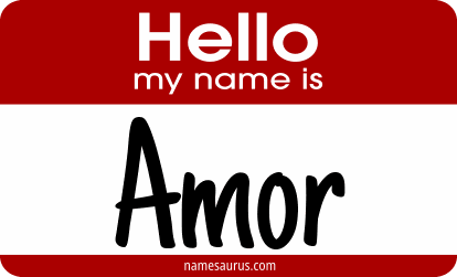Hello my name is Amor png download