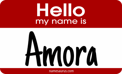 Hello my name is Amora png download