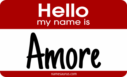 Hello my name is Amore png download