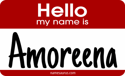 Hello my name is Amoreena png download