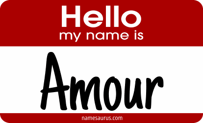Hello my name is Amour png download