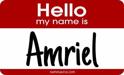Hello my name is Amriel png download