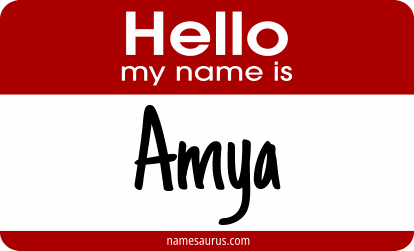 Hello my name is Amya png download