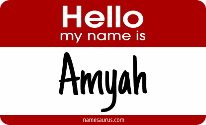 Hello my name is Amyah png download