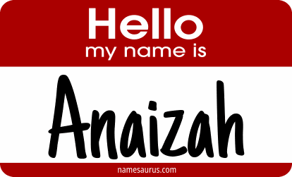 Hello my name is Anaizah png download