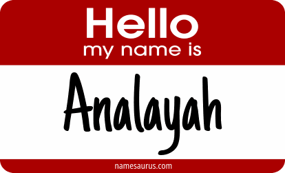 Hello my name is Analayah png download