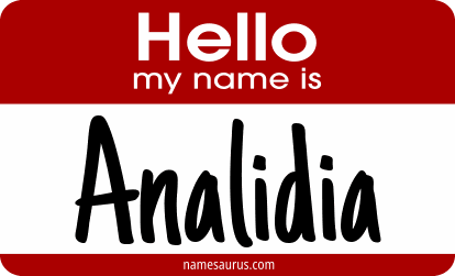 Hello my name is Analidia png download