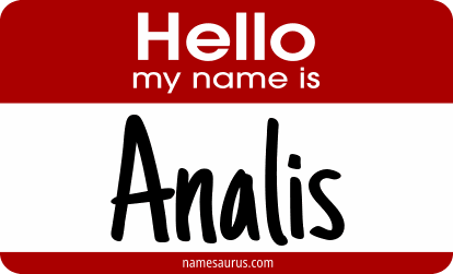 Hello my name is Analis png download