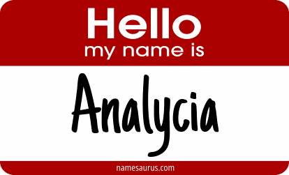 Hello my name is Analycia png download