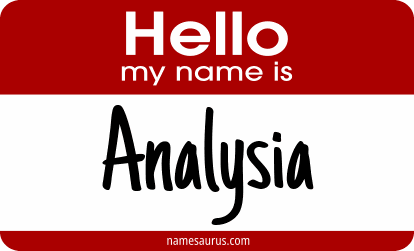 Hello my name is Analysia png download