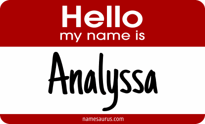 Hello my name is Analyssa png download