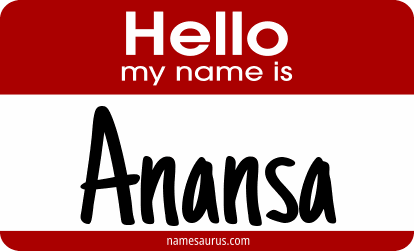 Hello my name is Anansa png download
