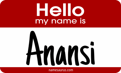 Hello my name is Anansi png download