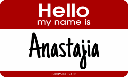Hello my name is Anastajia png download