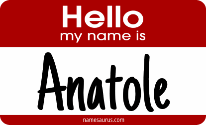 Hello my name is Anatole png download
