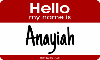 Hello my name is Anayiah png download