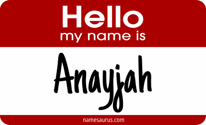 Hello my name is Anayjah png download