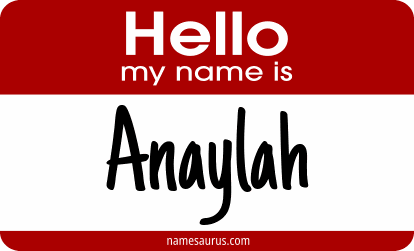 Hello my name is Anaylah png download