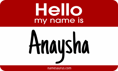 Hello my name is Anaysha png download