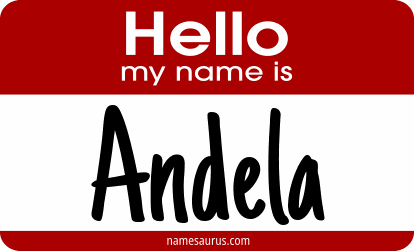 Hello my name is Andela png download