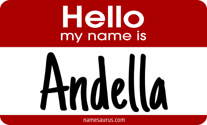 Hello my name is Andella png download