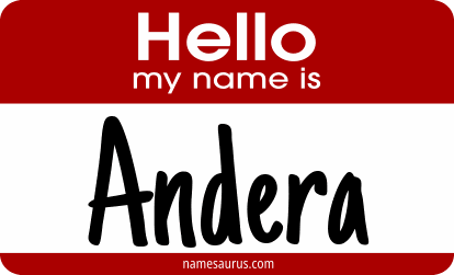 Hello my name is Andera png download