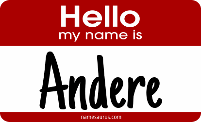 Hello my name is Andere png download