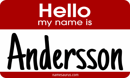 Hello my name is Andersson png download