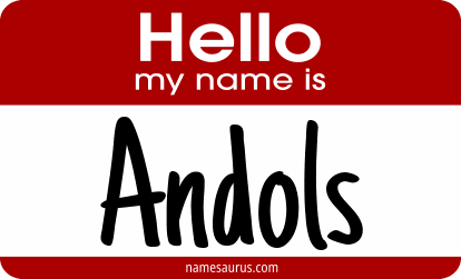 Hello my name is Andols png download