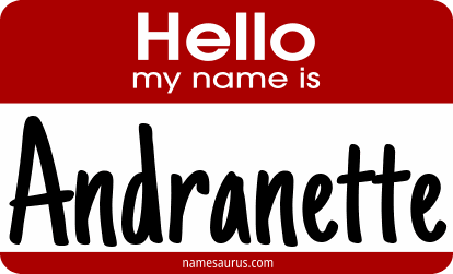 Hello my name is Andranette png download