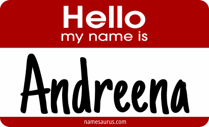 Hello my name is Andreena png download
