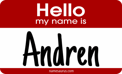 Hello my name is Andren png download