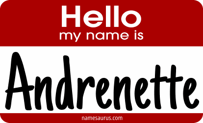 Hello my name is Andrenette png download
