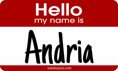Hello my name is Andria png download