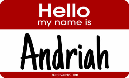 Hello my name is Andriah png download